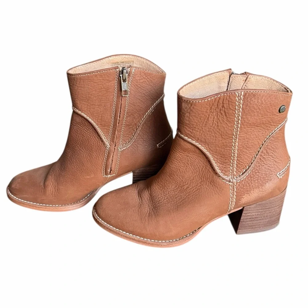 UGG Annie Brown Ankle Booties Size 7 - Picture 3 of 10